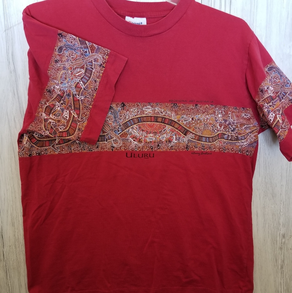 Goose's TShirts Australia Uluru Men's Graphic Short Sleeve Cotton Size XL